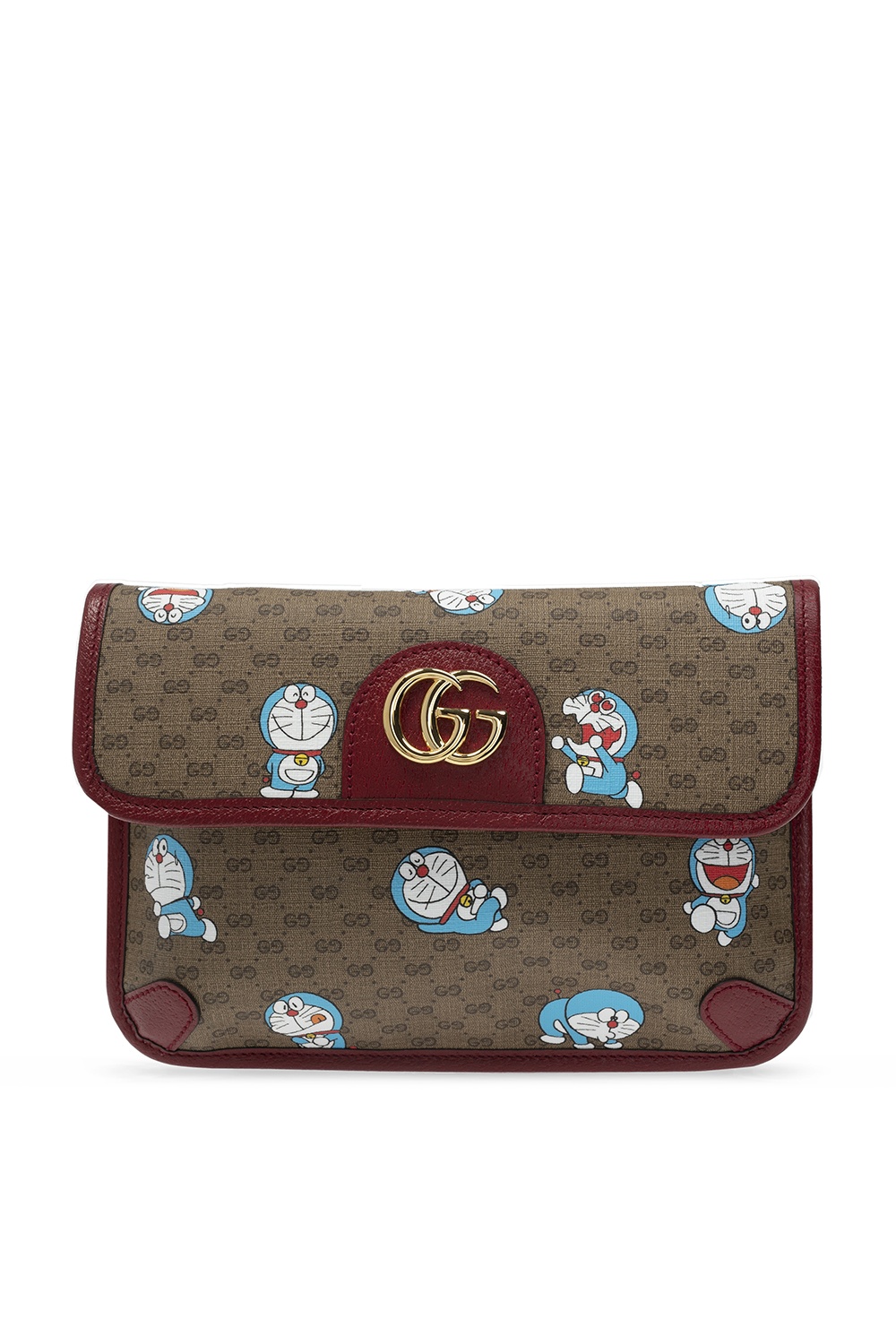 GUCCI X DORAEMON Mini Vintage GG Supreme Monogram  Slim Belt Bag